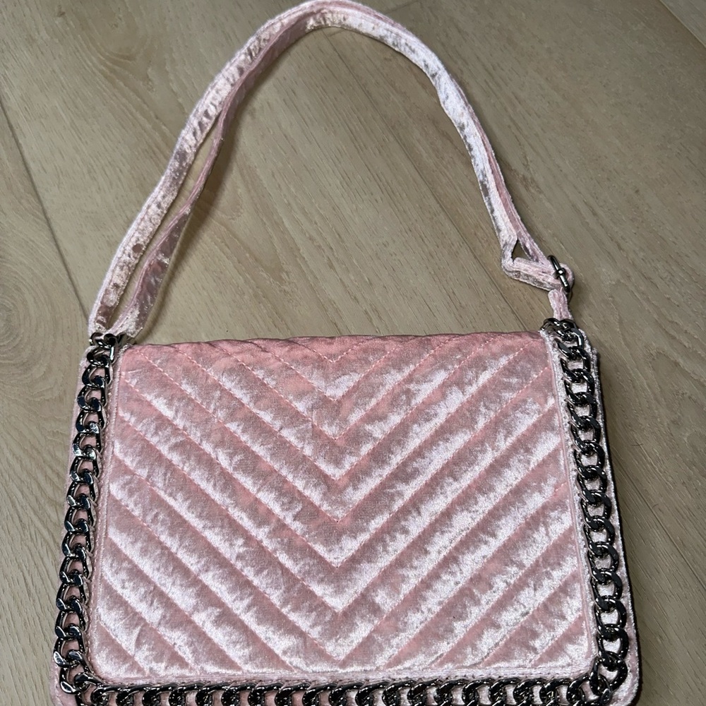 Aldo Pink Velvet Bag